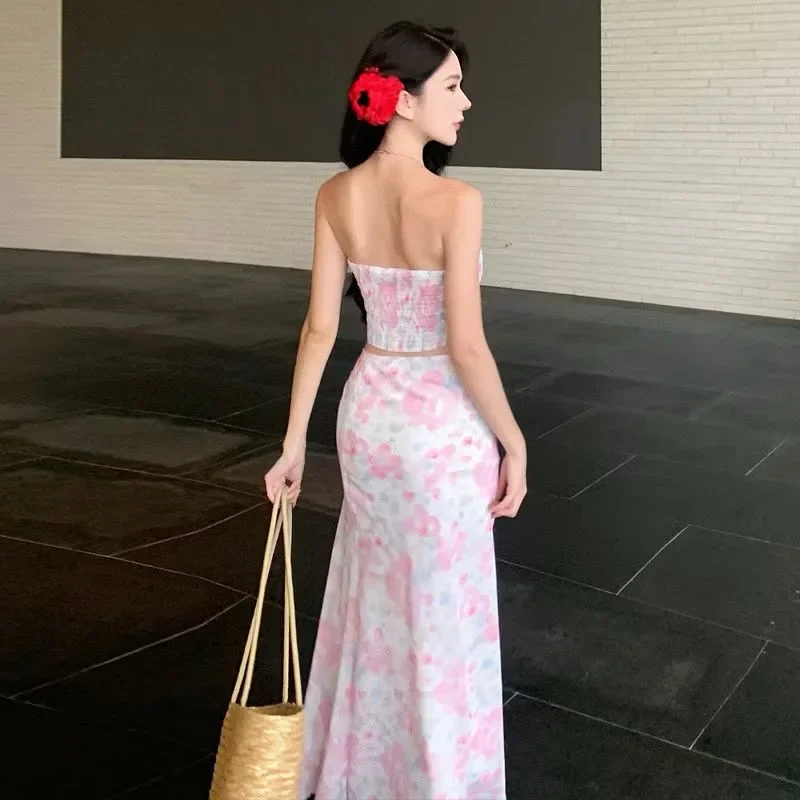 Ảnh 2 của Set váy hoa maxi boho nữ cho thuê