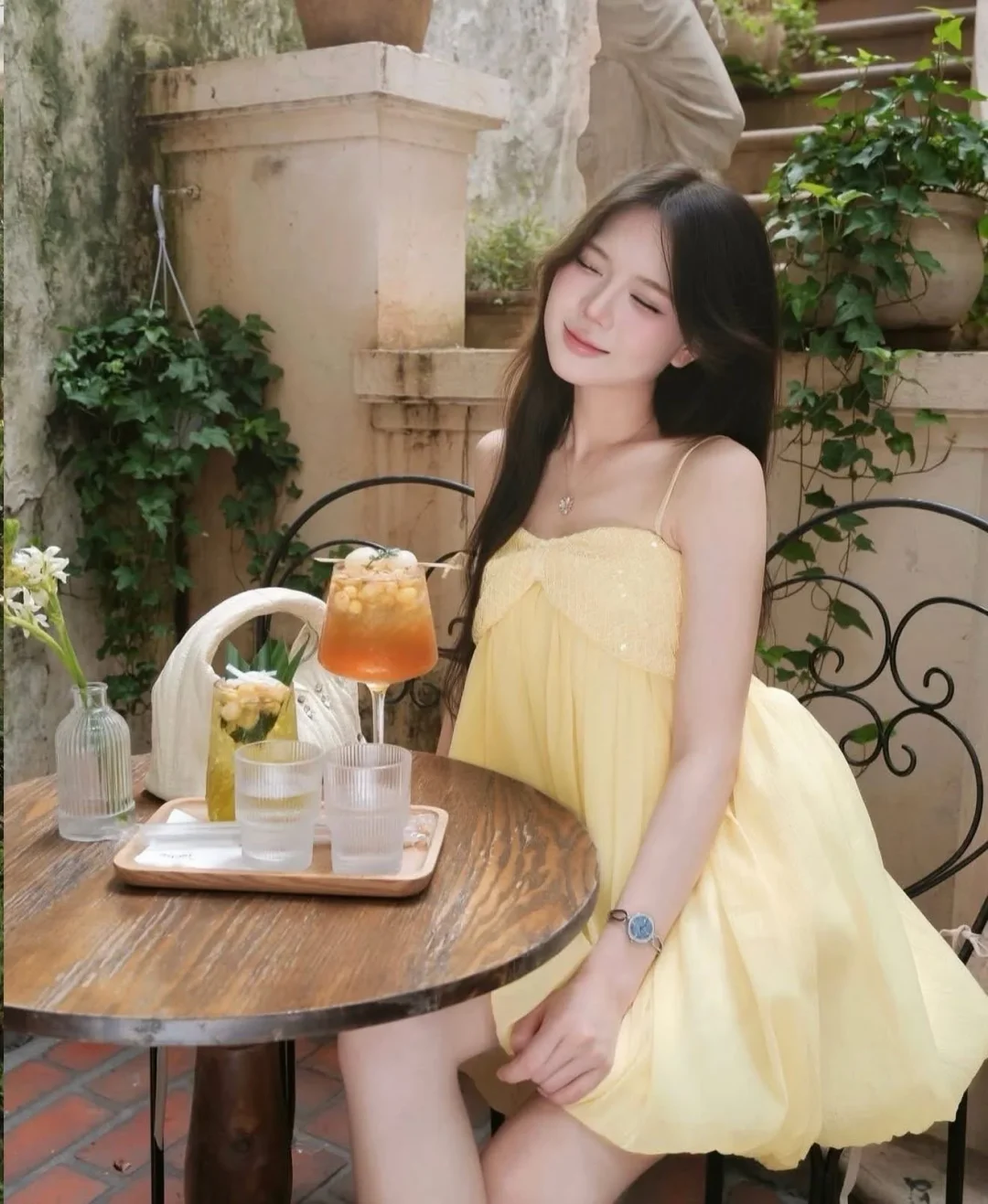 Ảnh 1 của Váy maxi vàng nhạt nữ cho thuê