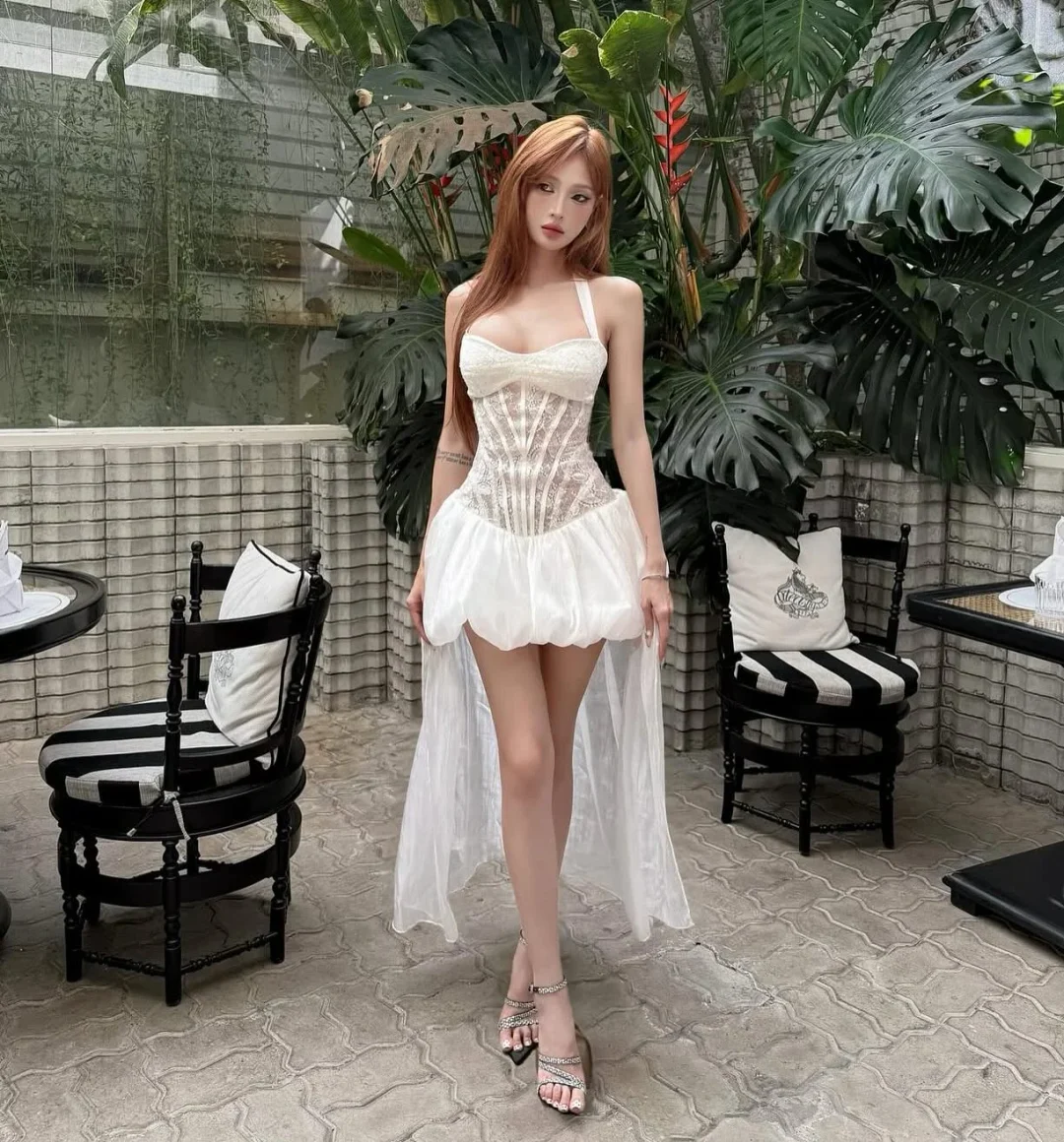 Ảnh 1 của Đầm corset trắng ngắn DN17 nữ