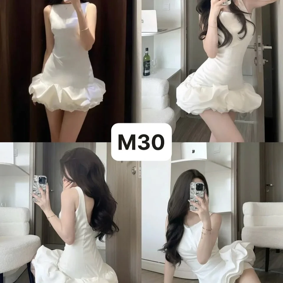 Ảnh 5 của Đầm trắng mini bèo nhún cho thuê