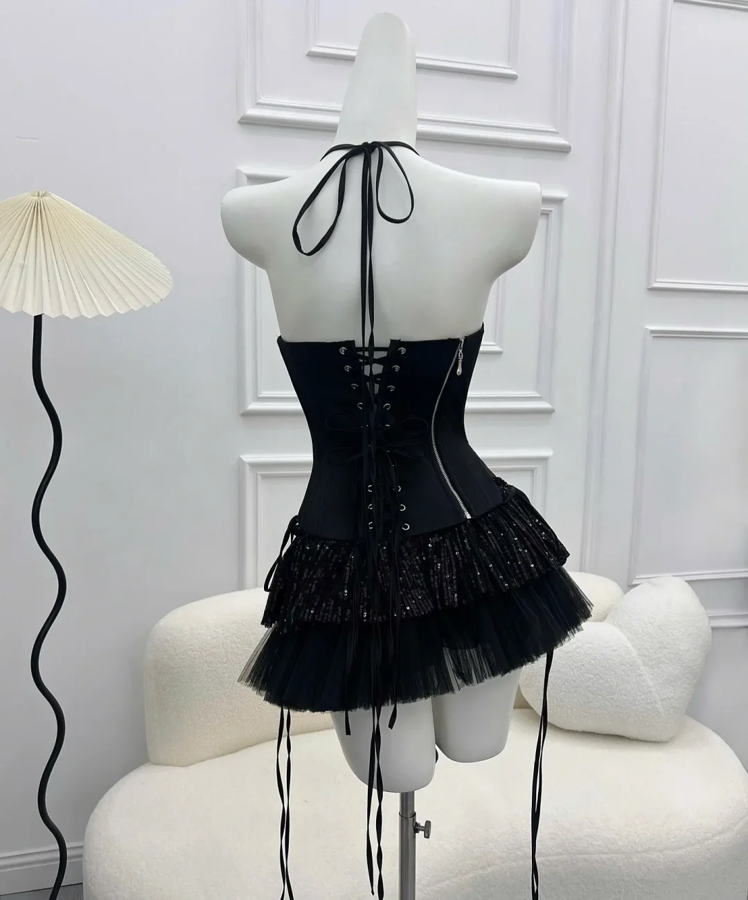 Ảnh 6 của Đầm corset sequin đen size S/M