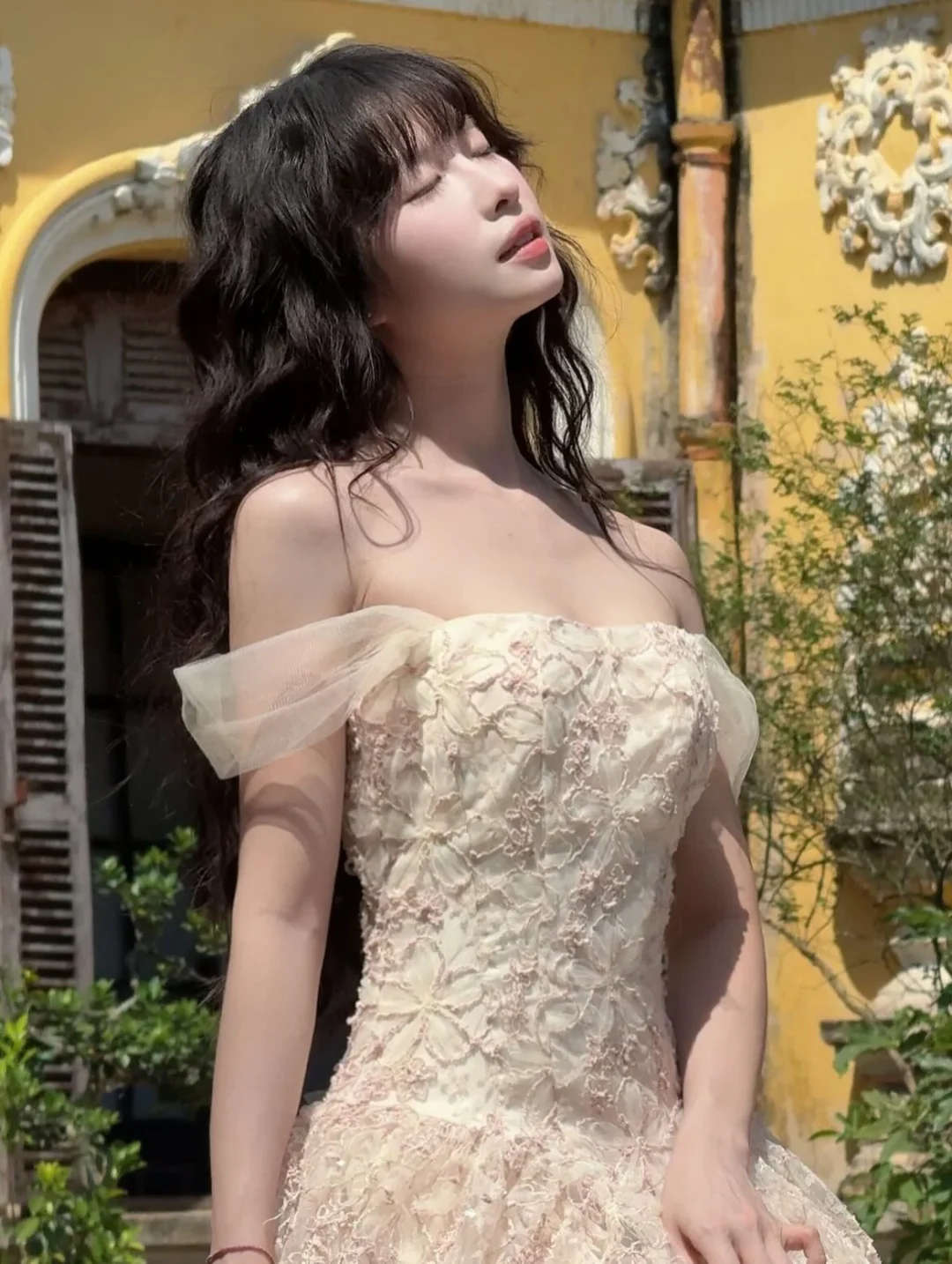 Ảnh 9 của Váy ren trễ vai công chúa size M