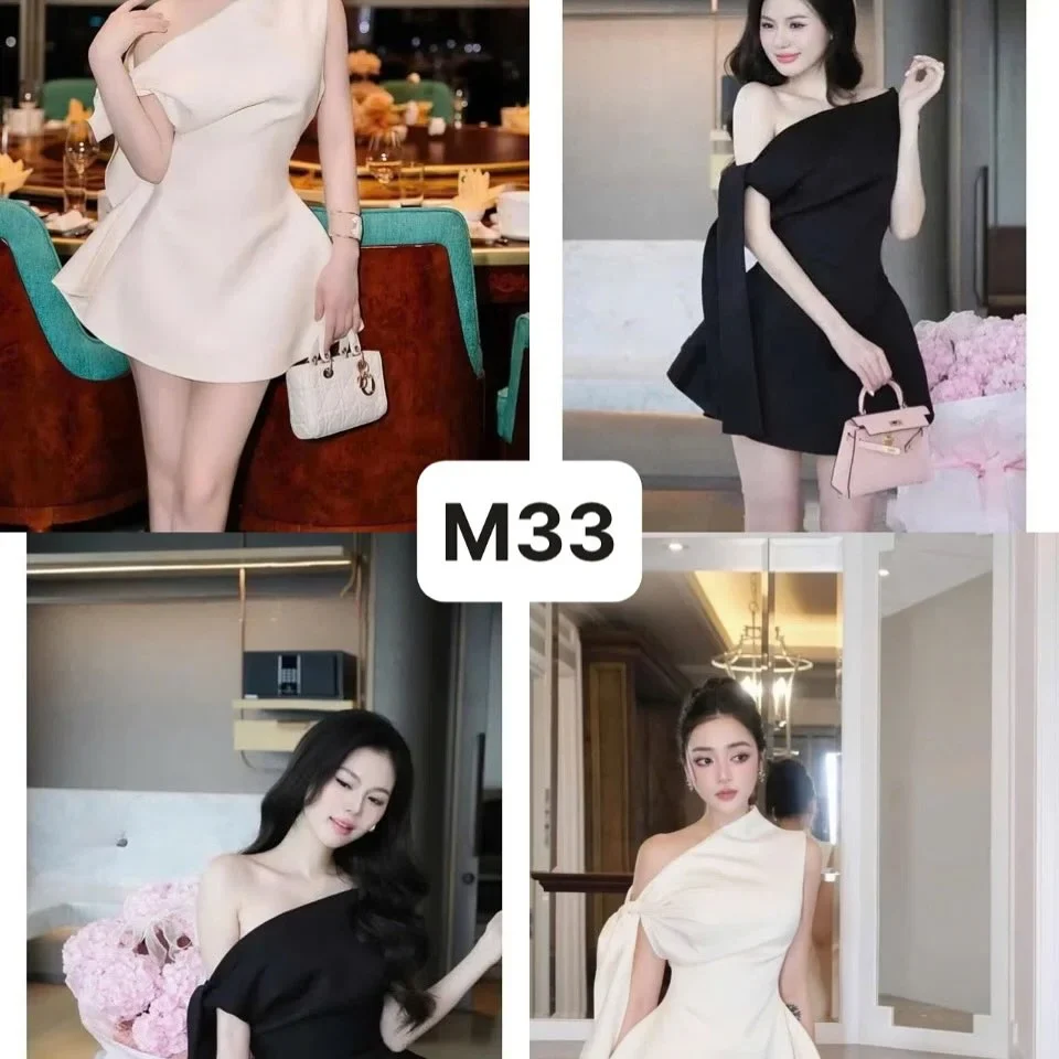 Photo 5 of Váy maxi đen trễ vai một bên cho thuê