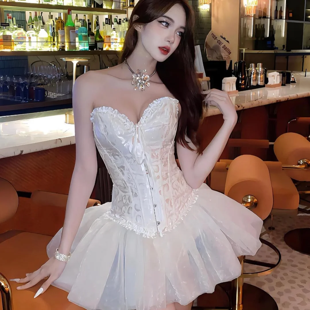 Photo 4 of Đầm corset tutu trắng size S M