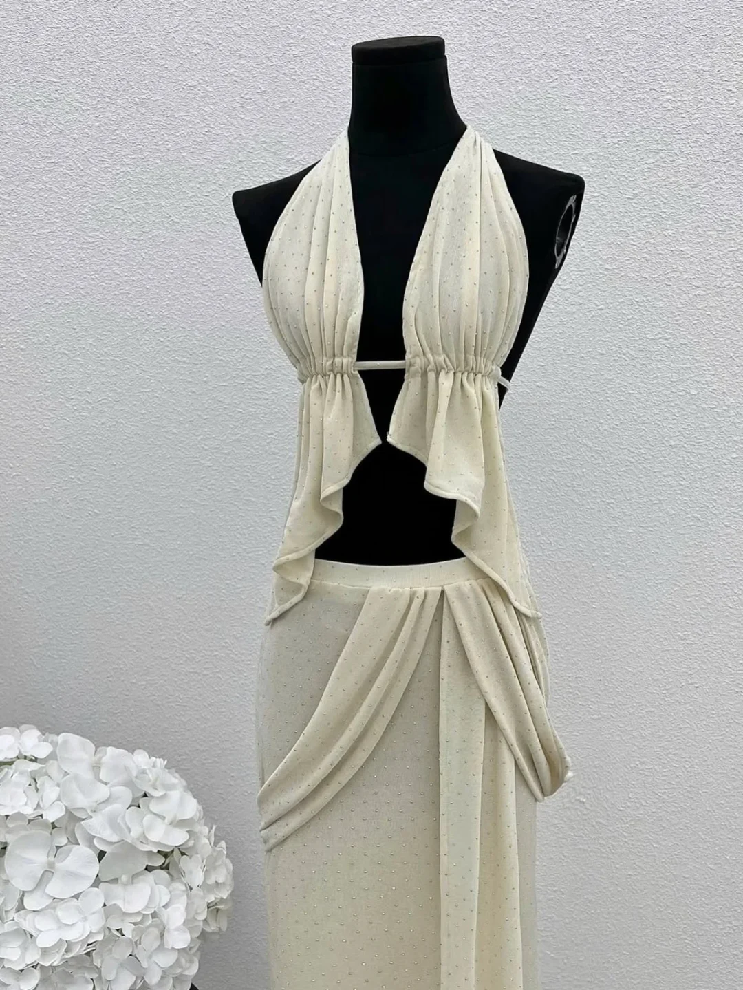 Ảnh 8 của Set váy maxi boho kem nữ size S/M