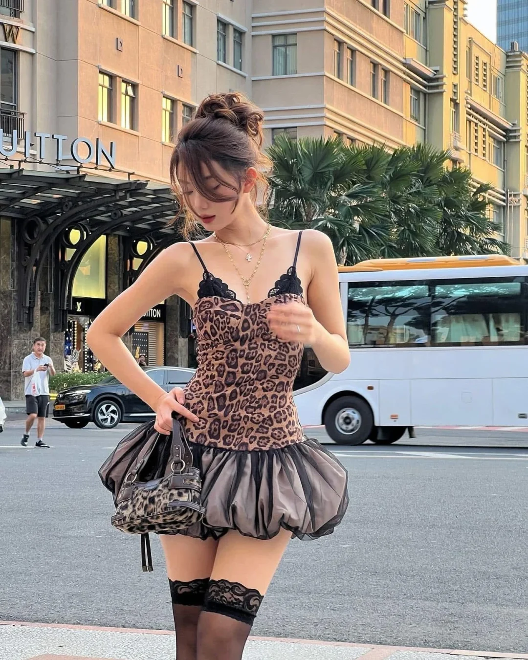 Ảnh 3 của Set váy báo hai dây kèm bra nữ