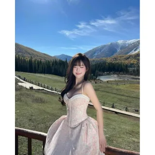 Ảnh 2 của Váy maxi hoa hồng corset nữ