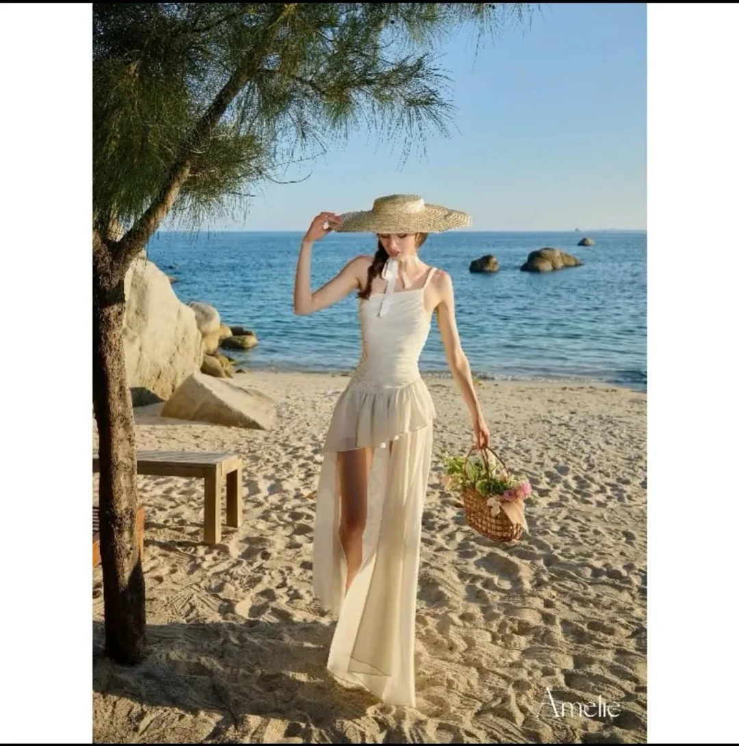 Ảnh 3 của Váy maxi trắng một vai bohemian