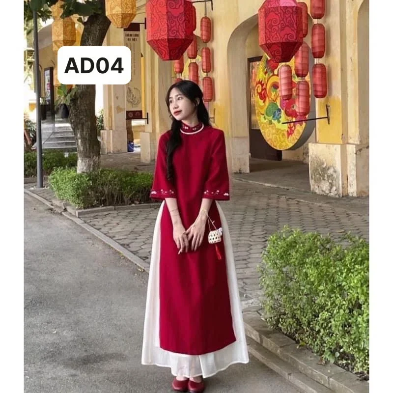 Photo 1 of Áo dài cách tân đỏ nữ cho thuê