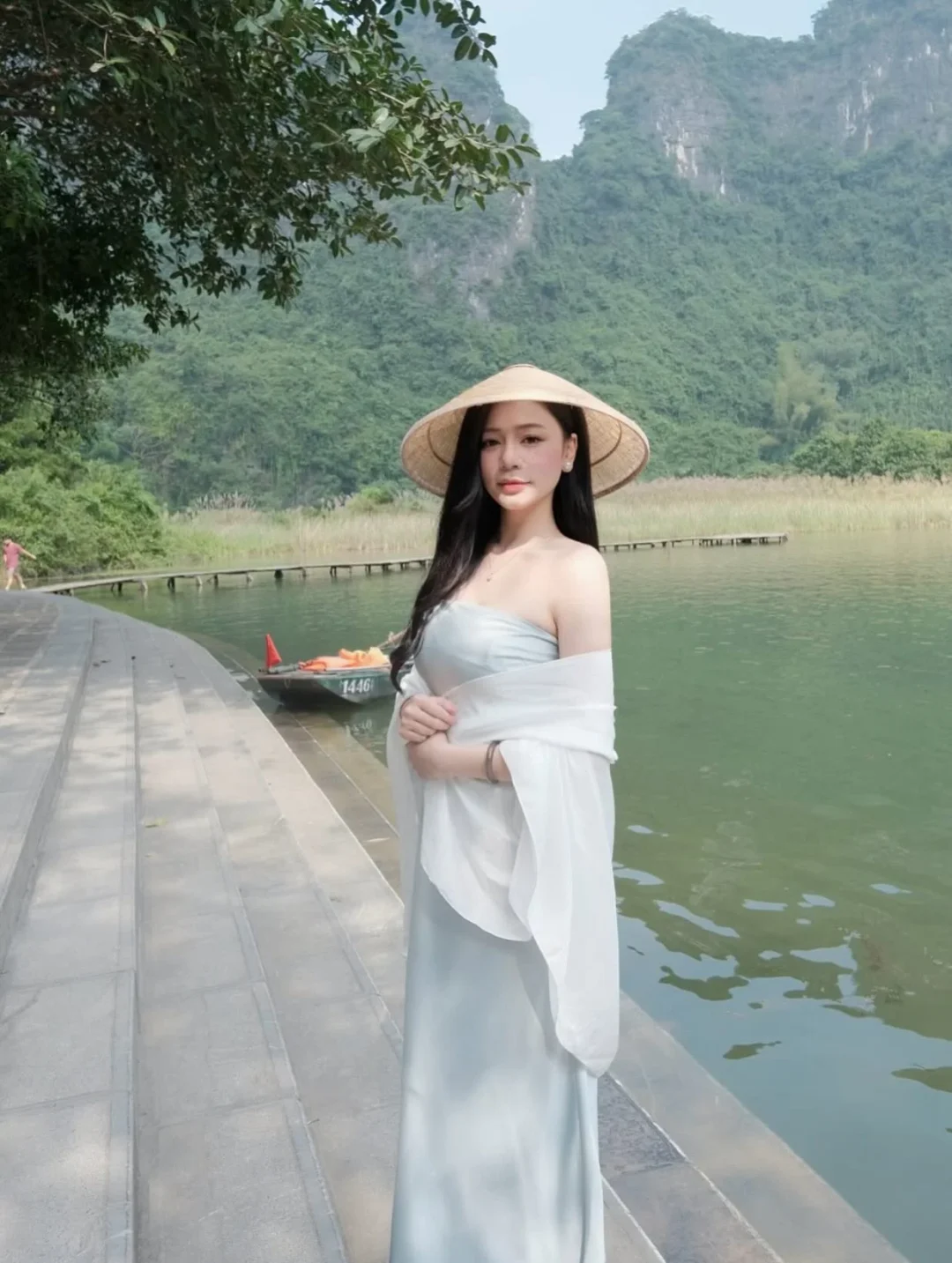 Ảnh 3 của Đầm maxi trễ vai voan nhiều màu nữ