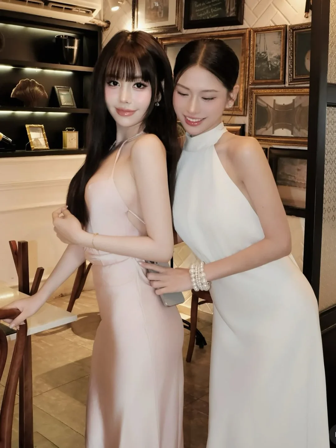 Ảnh 5 của Đầm dạ hội halter hồng nhạt size M