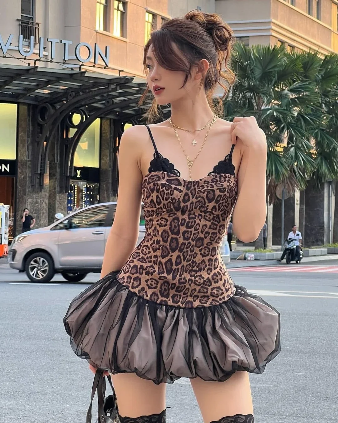 Ảnh 4 của Set váy báo hai dây kèm bra nữ