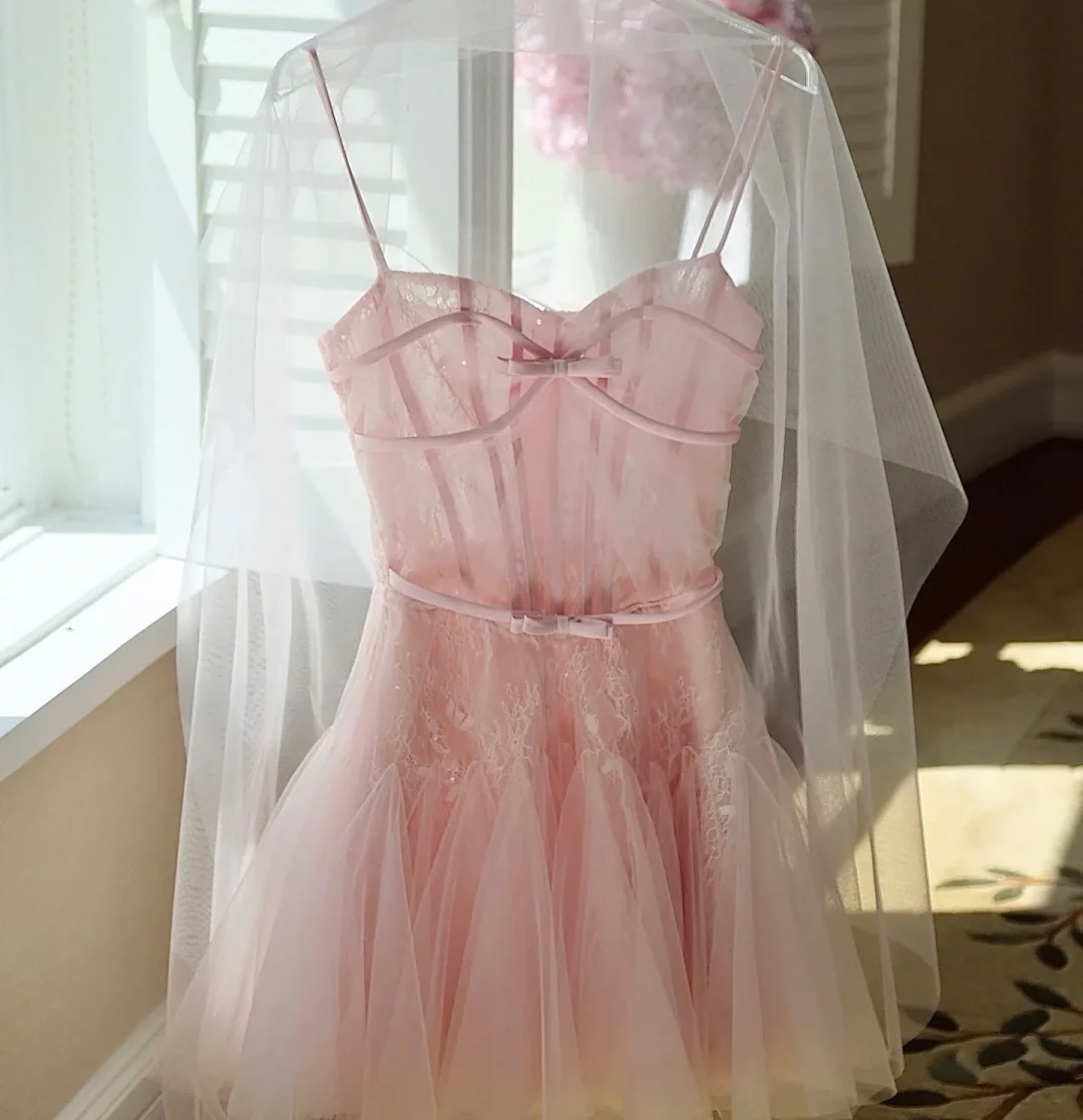Photo 4 of Váy ren hồng pastel công chúa size S