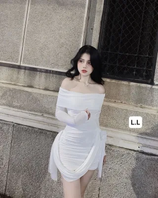 Ảnh 1 của Đầm trắng trễ vai bodycon nữ