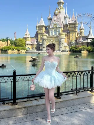 Ảnh 1 của Váy tiệc tutu xanh mint công chúa