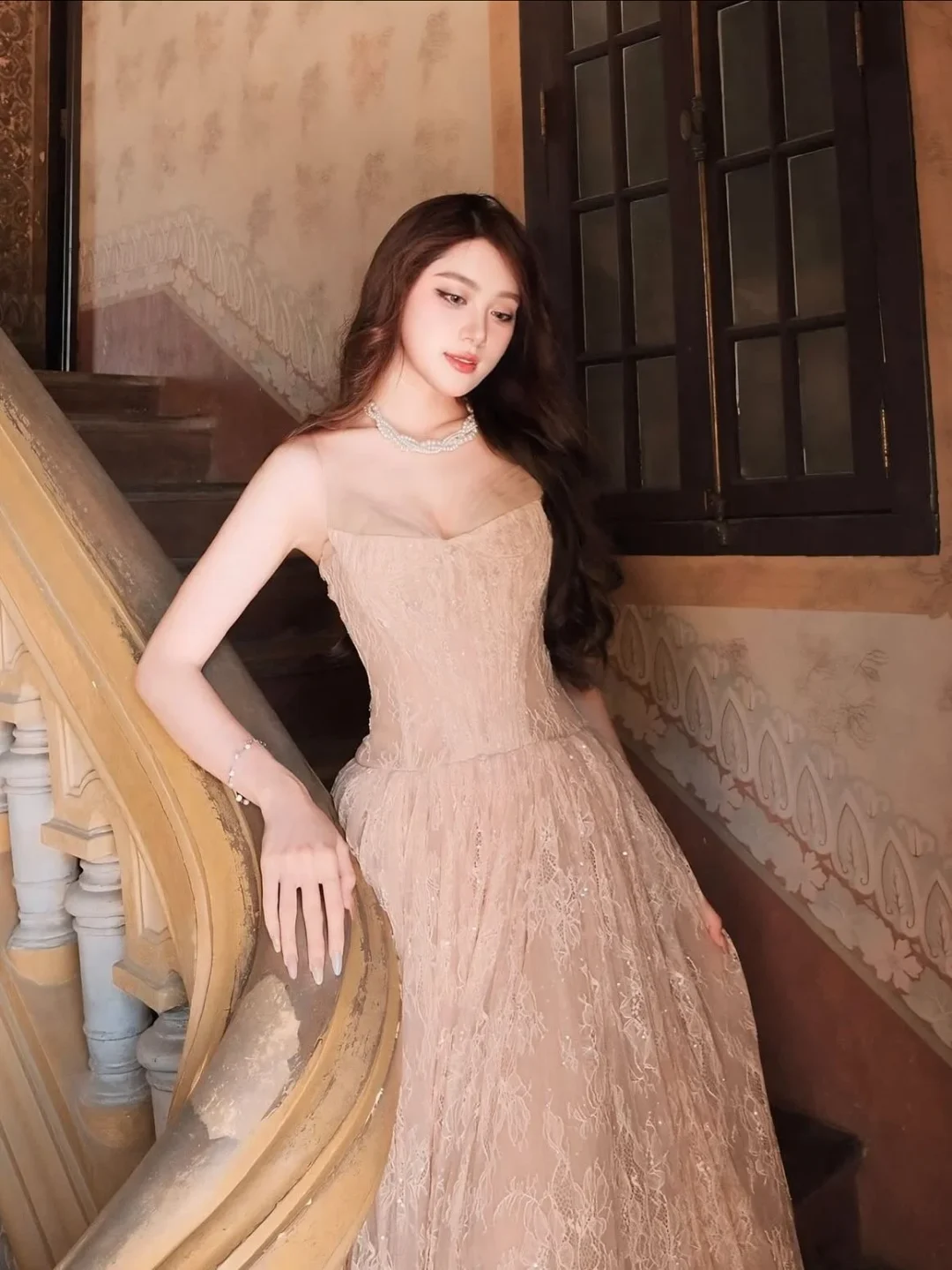 Ảnh 9 của Váy dạ hội ren be size M