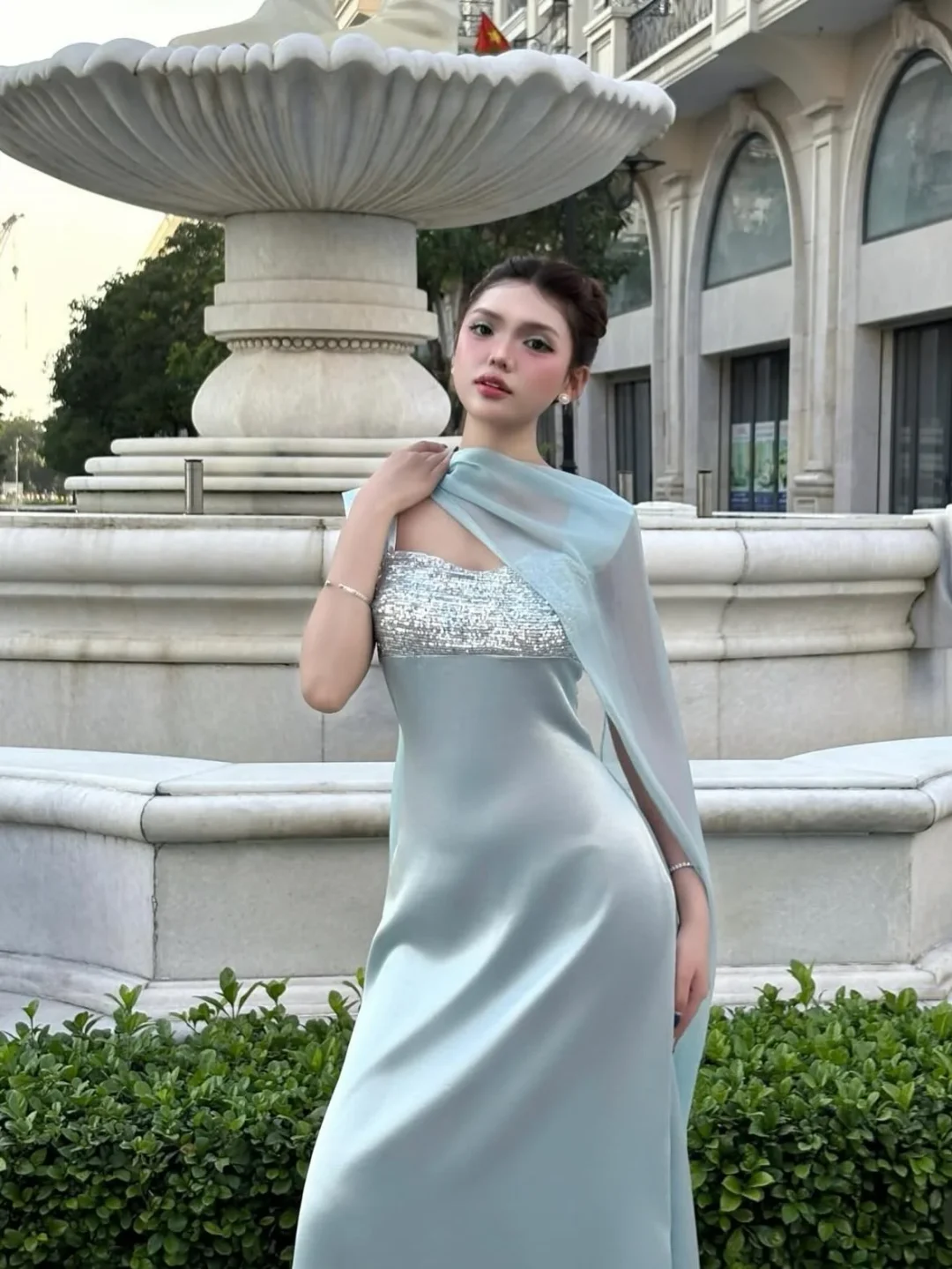Ảnh 3 của Váy dạ hội đuôi cá xanh mint size S/M
