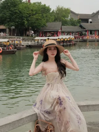 Photo 1 of Váy maxi hoa nhí hai dây Chouchou