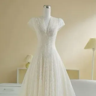 Ảnh 1 của Váy ren vintage kem size S M