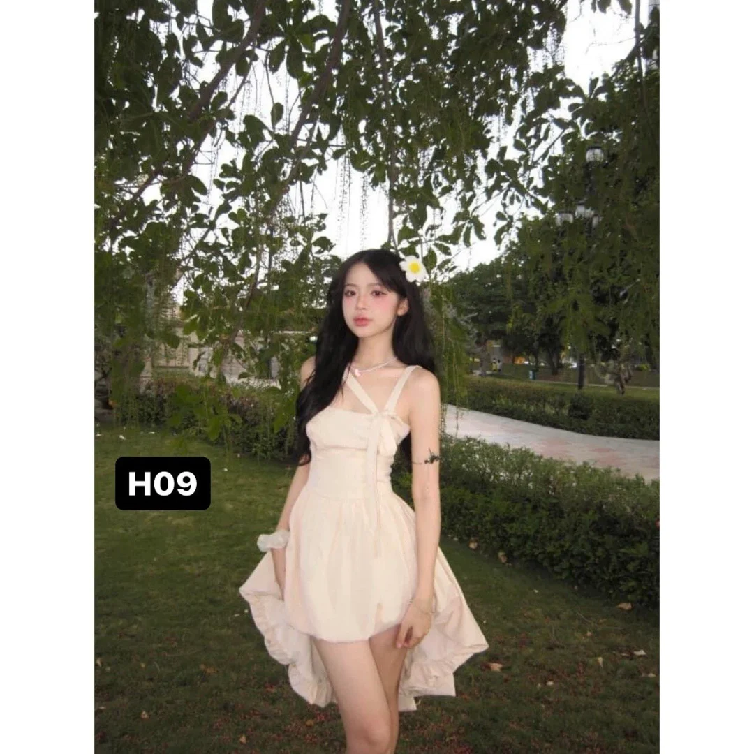 Ảnh 8 của Váy corset hoa trắng ngắn nữ