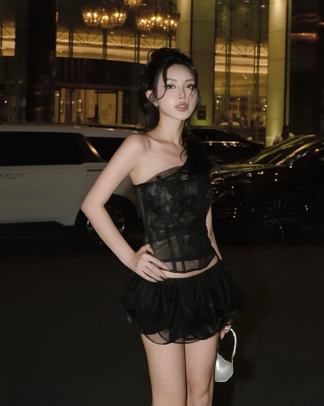 Ảnh 5 của Set váy ren đen hai mảnh size S/M