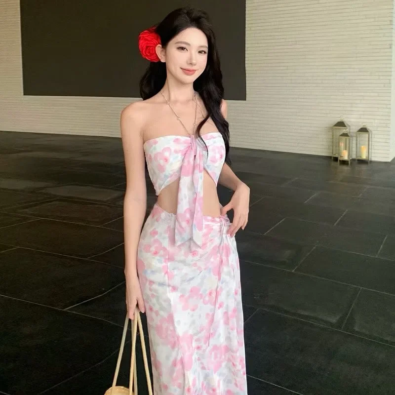 Ảnh 1 của Set váy hoa maxi boho nữ cho thuê