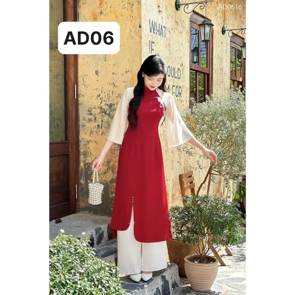 Photo 6 of Áo dài cách tân đỏ nữ cho thuê