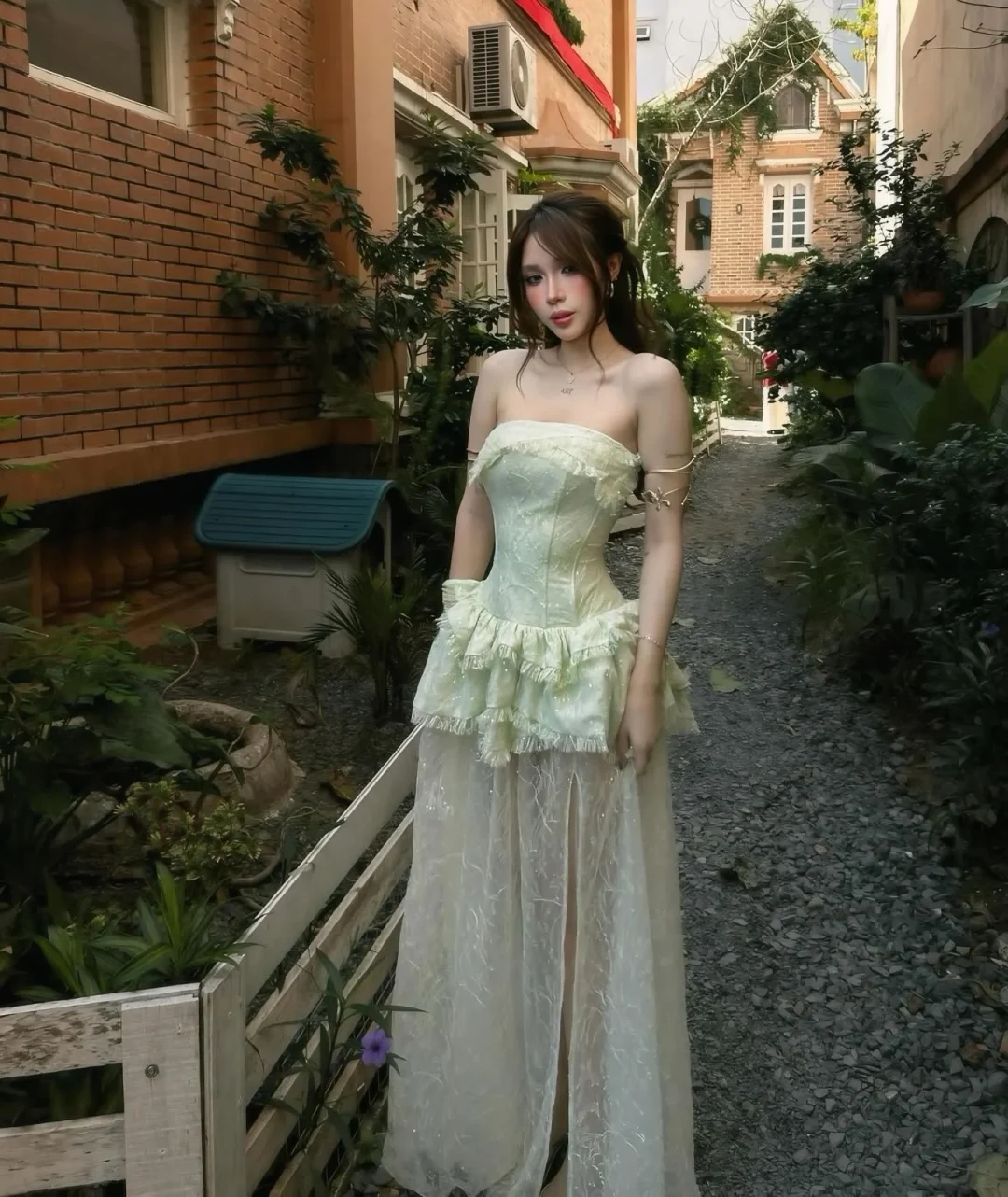 Ảnh 4 của Đầm corset peplum xanh mint dạ hội