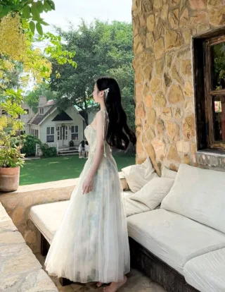 Ảnh 3 của Váy tulle công chúa kem vintage nữ