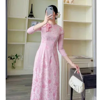 Ảnh 2 của Áo dài hồng ren nữ cho thuê