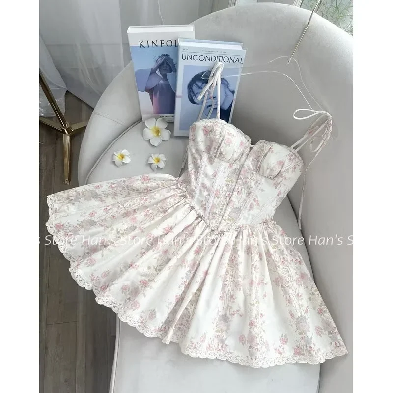 Photo 4 of Váy hoa ngắn corset ren nữ tính