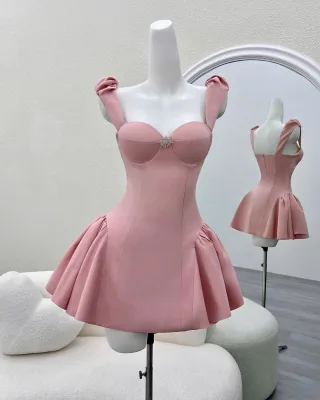 Photo 4 of Váy ngắn dự tiệc hồng pastel size M