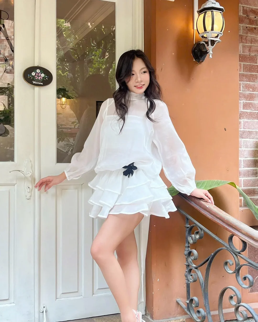 Ảnh 1 của Set Áo Váy Voan Trắng Freesize Nữ Tính