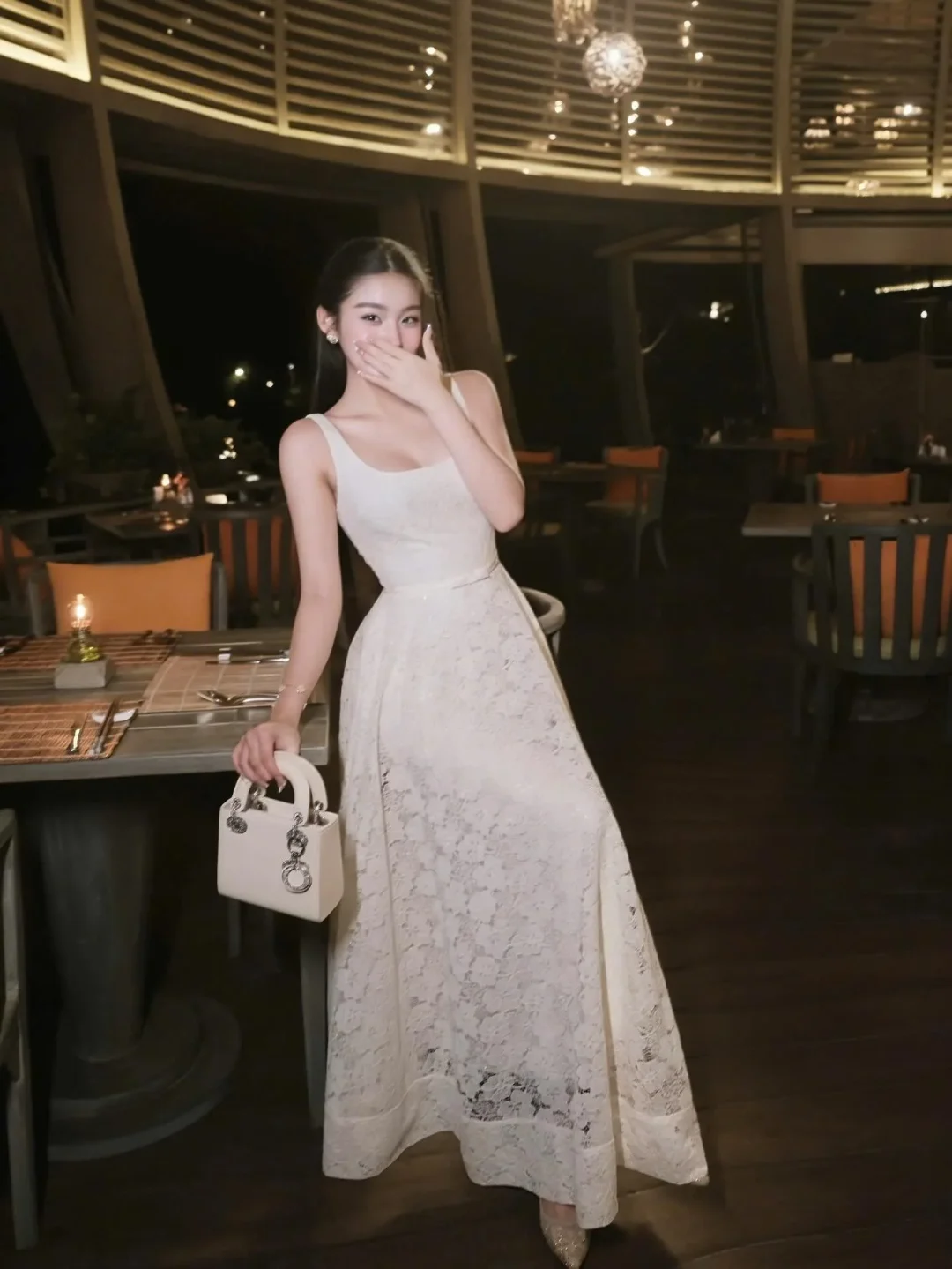 Ảnh 4 của Váy ren trắng maxi Chouchou size M
