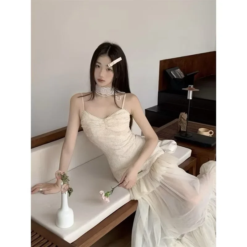 Photo 4 of Váy maxi ren trắng nữ thanh lịch
