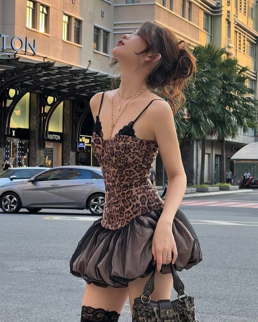 Ảnh 2 của Set váy báo hai dây kèm bra nữ