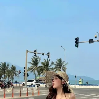 Photo 1 of Set mũ cói rộng vành nữ đi biển size S/M