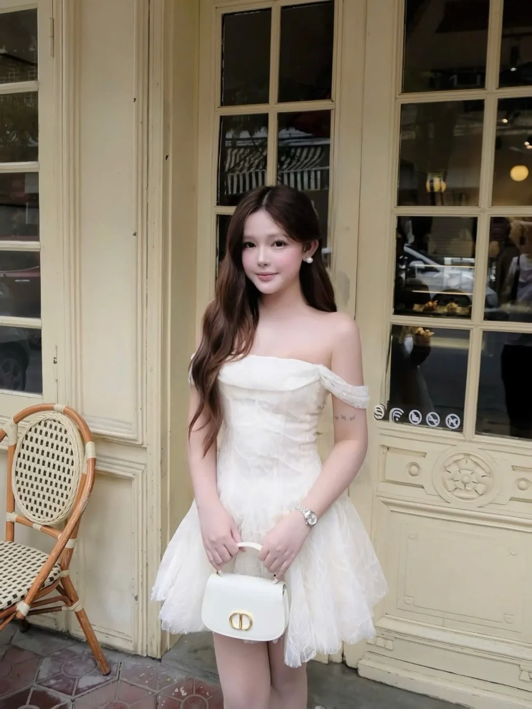 Photo 5 of Váy tiệc trắng ngắn Camire size S