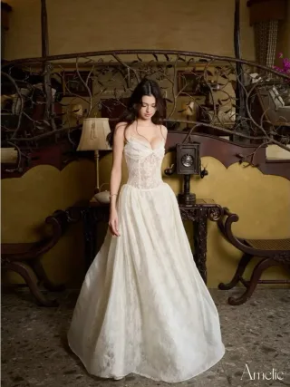 Ảnh 1 của Váy dạ hội trắng ren Ameliee nữ
