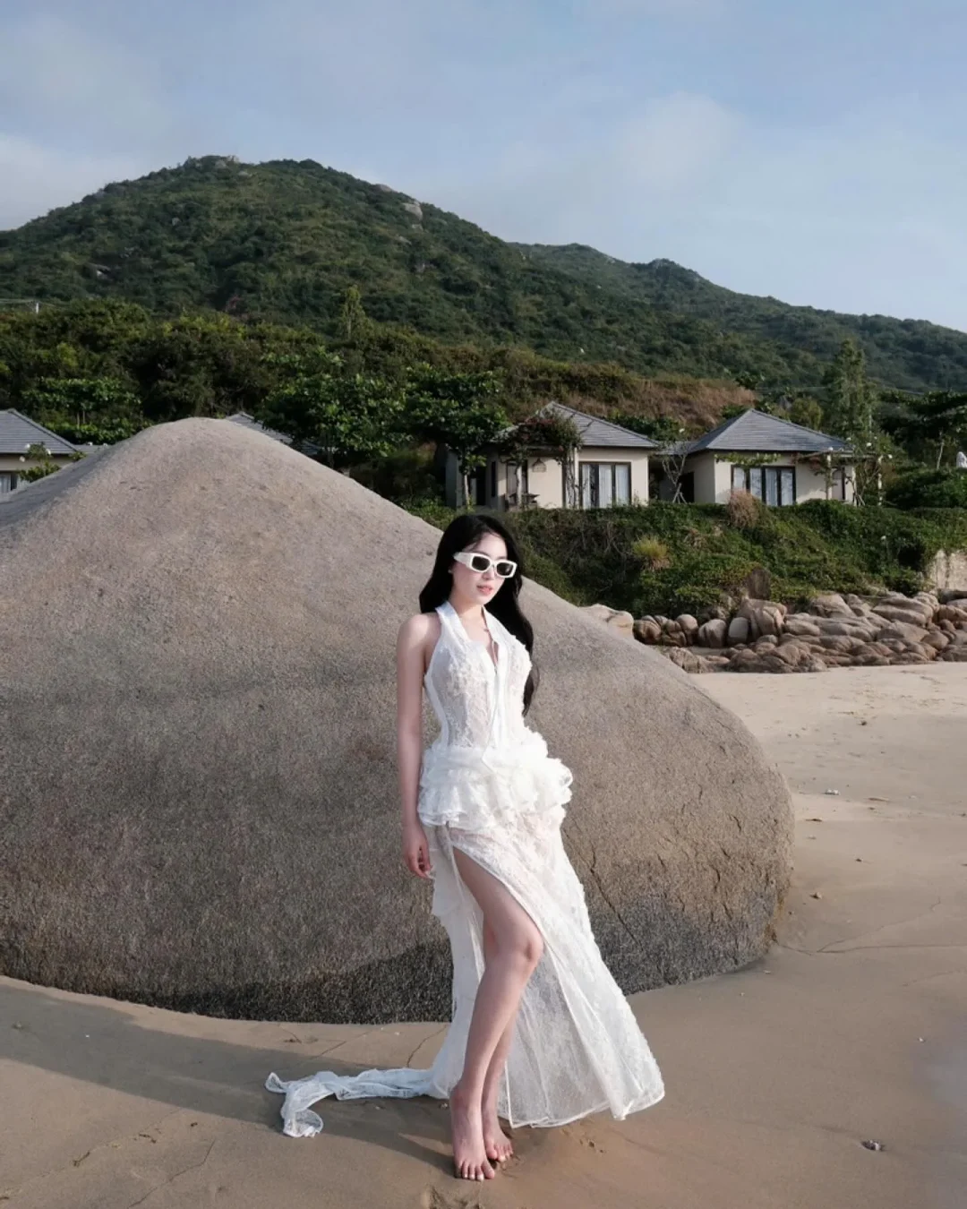 Ảnh 1 của Đầm maxi ren trắng nữ boho