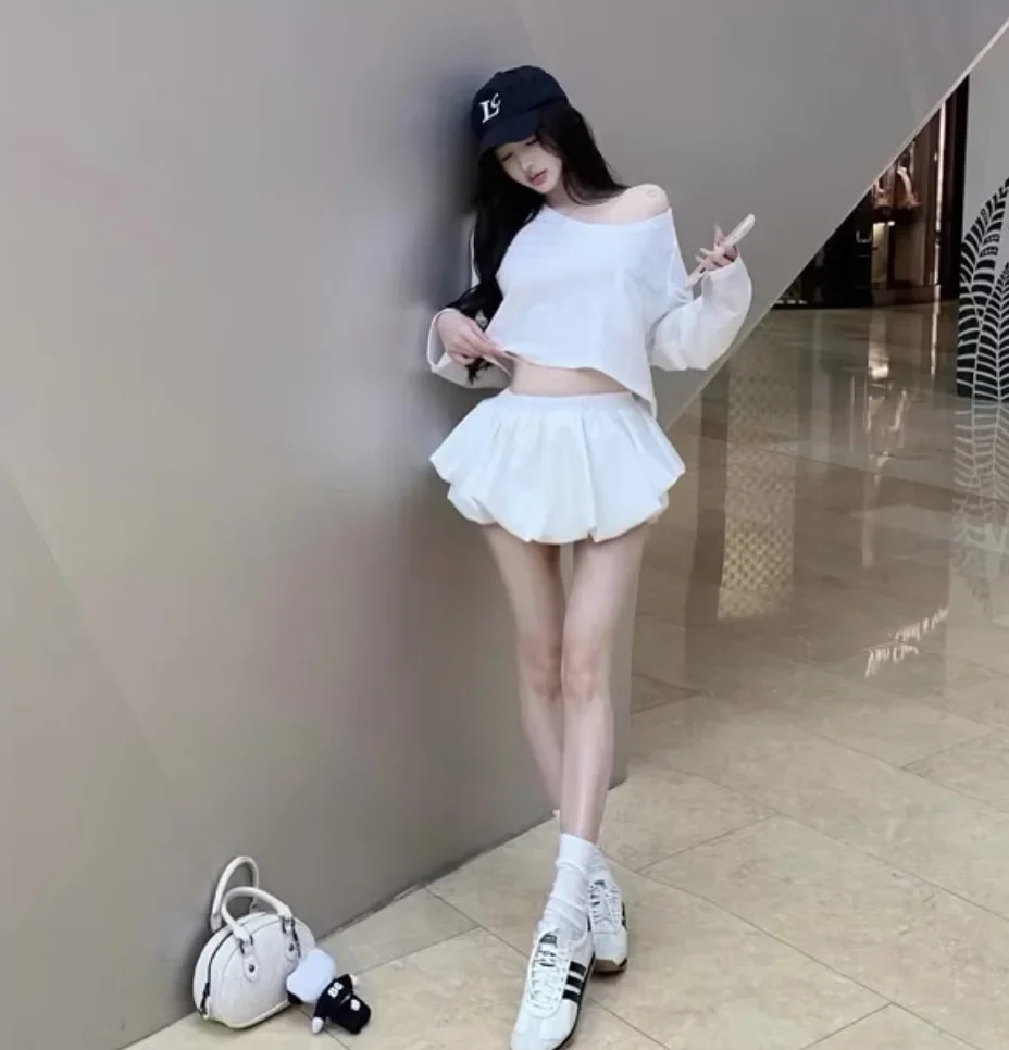 Ảnh 5 của Set croptop trắng váy xếp nếp nữ S71