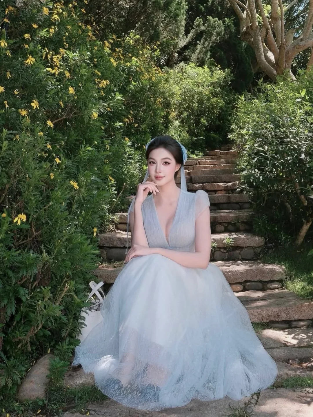 Photo 4 of Váy Tulle Công Chúa Sò Vintage Xanh Nhạt