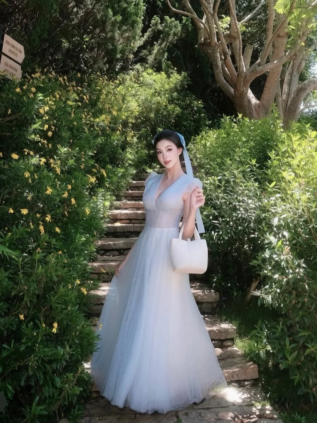 Photo 1 of Váy Tulle Công Chúa Sò Vintage Xanh Nhạt