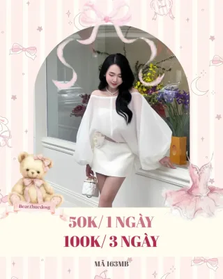 Ảnh 1 của Cho thuê set áo voan trắng và chân váy ngắn thanh lịch