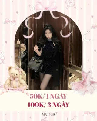 Photo 1 of Đầm kim sa đen mini size S nữ