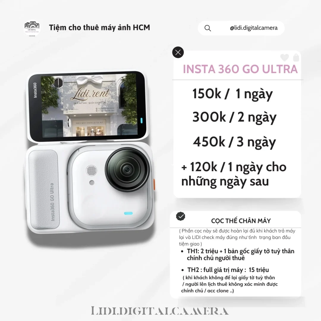 Ảnh 1 của Cho thuê máy quay Insta360 GO Ultra