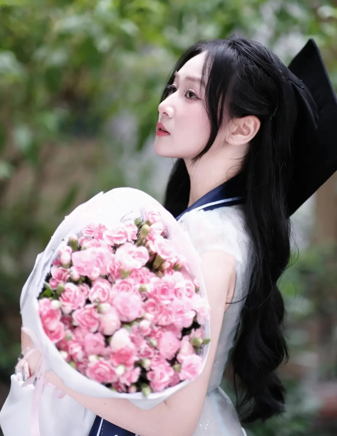 Ảnh 2 của Áo dài trắng ren nữ tốt nghiệp size M