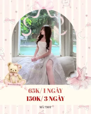 Ảnh 1 của Váy trắng dài ren nữ size S