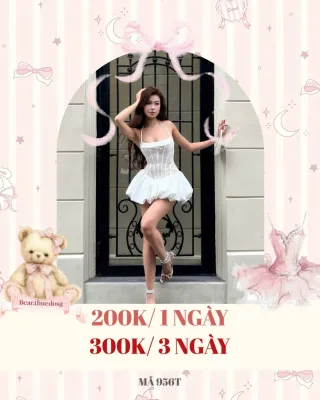 Ảnh 1 của Đầm corset trắng babydoll size S cho thuê
