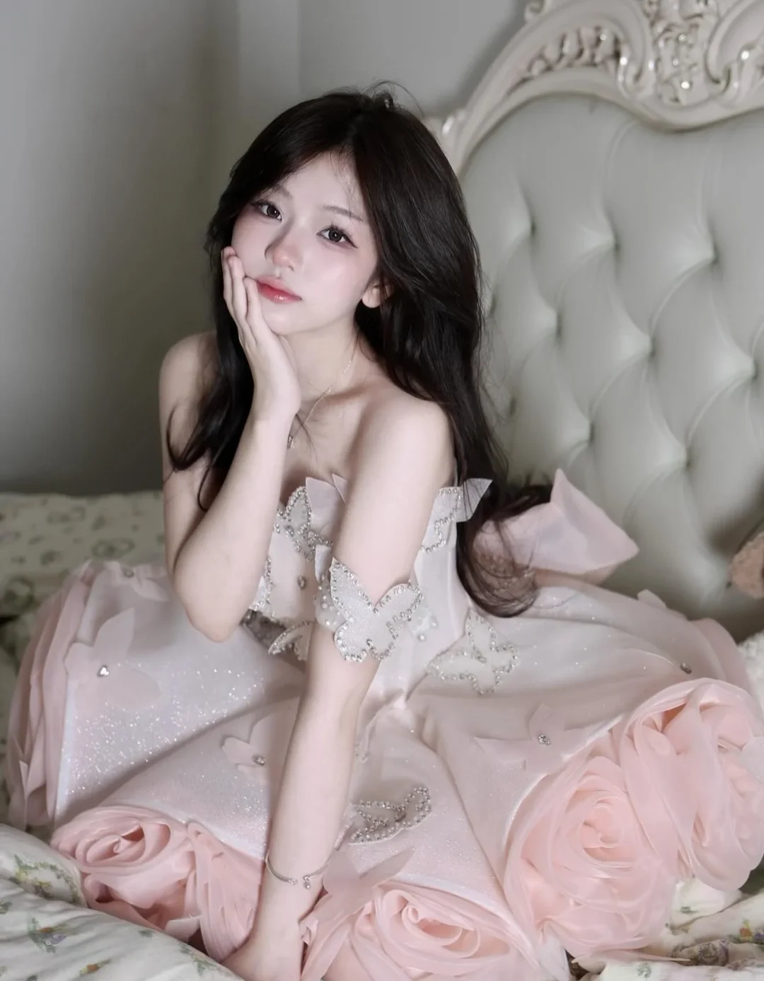 Ảnh 1 của Váy dạ hội hồng pastel công chúa size S